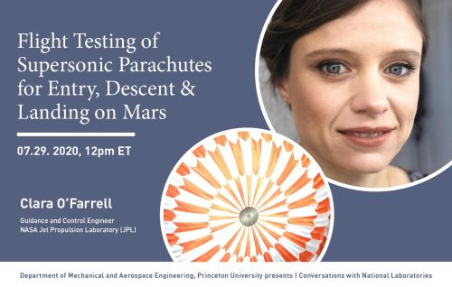 Ad for Webinar Flight Testing of Supersonic Parachutes for Entry, Descent & Landing on Mars