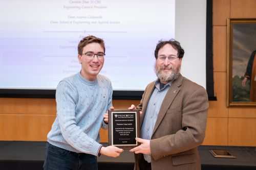 Craig Arnold receiving his teaching award